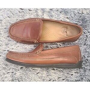 Dockers Men's Catalina casual leather loafer shoes in a brown color. size 9 1/2